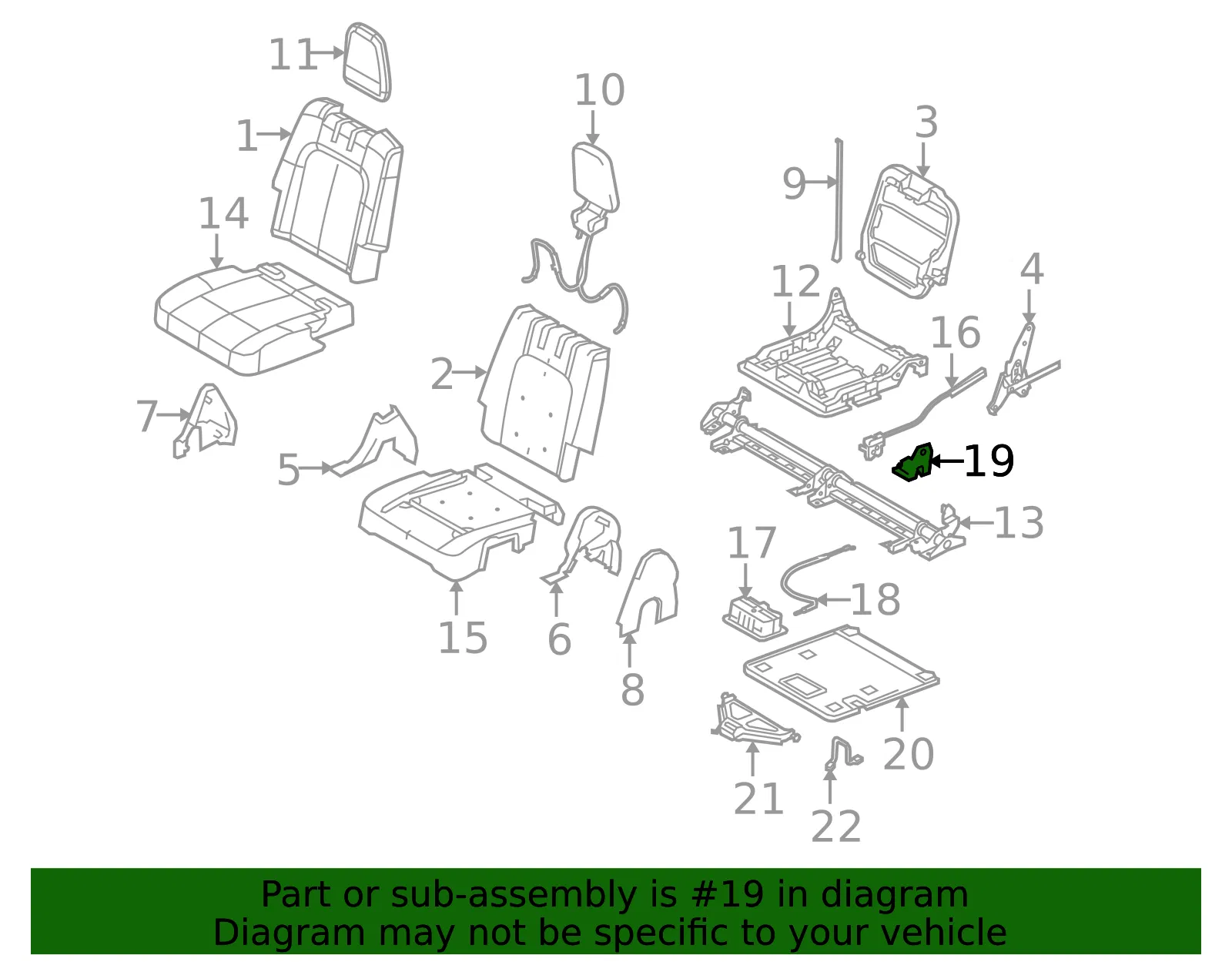 Latch Cover - Passenger Side (RH) - Ford (8A8Z-74638A74-AD) - view 3