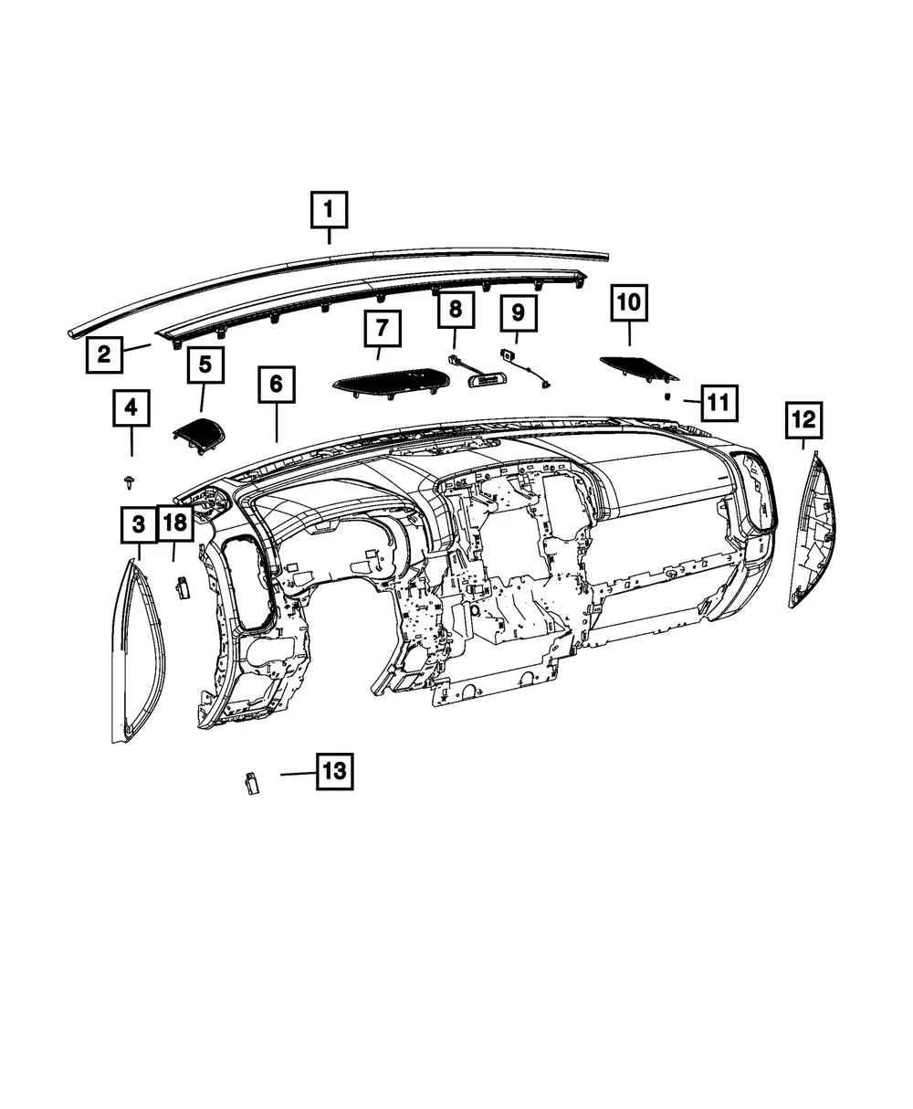 Speaker Grille - Mopar (8AK09TX7AA)