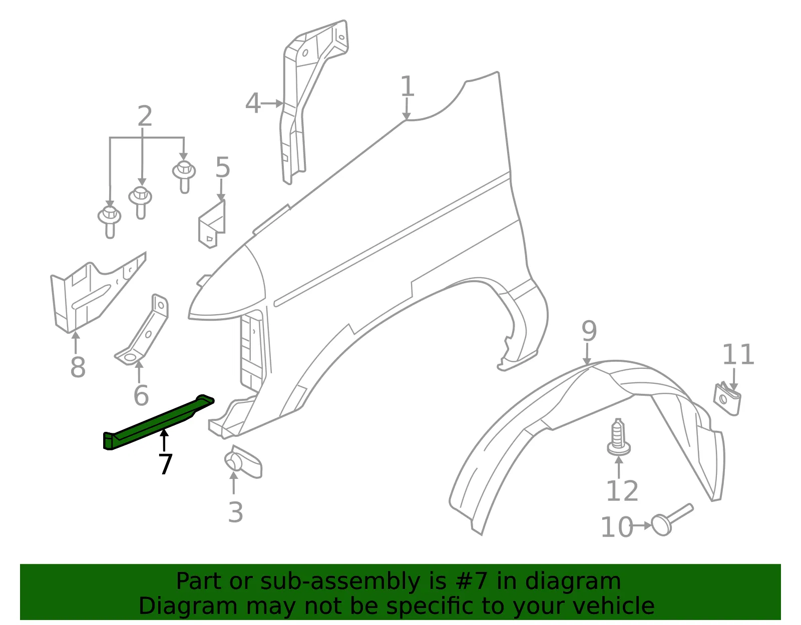 Fender Bracket - Ford (8C2Z-16E207-AA) - view 5