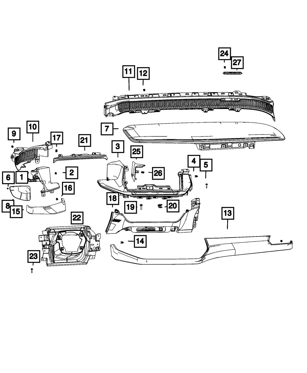 Instrument Panel Nameplate - Mopar (8EN70TX7AA)