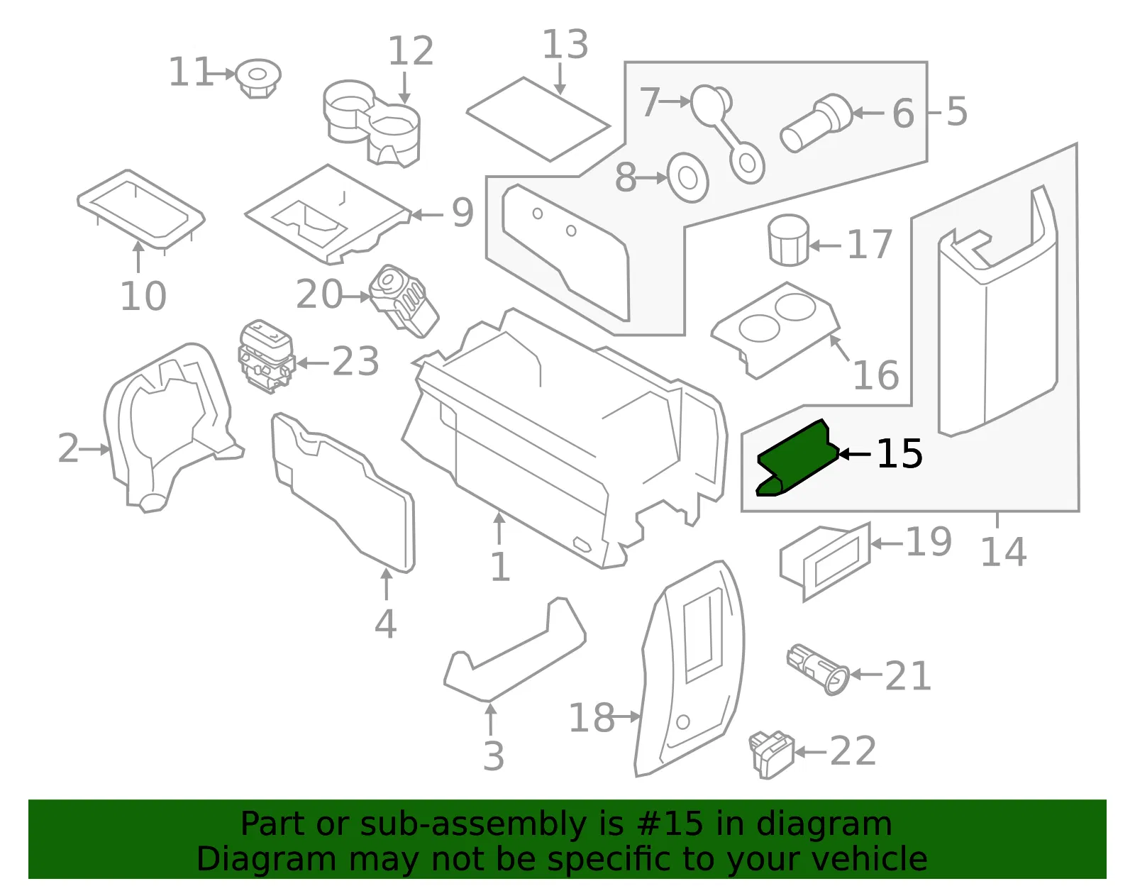 Console Hinge - Ford (8L1Z-7806050-AA) - view 8