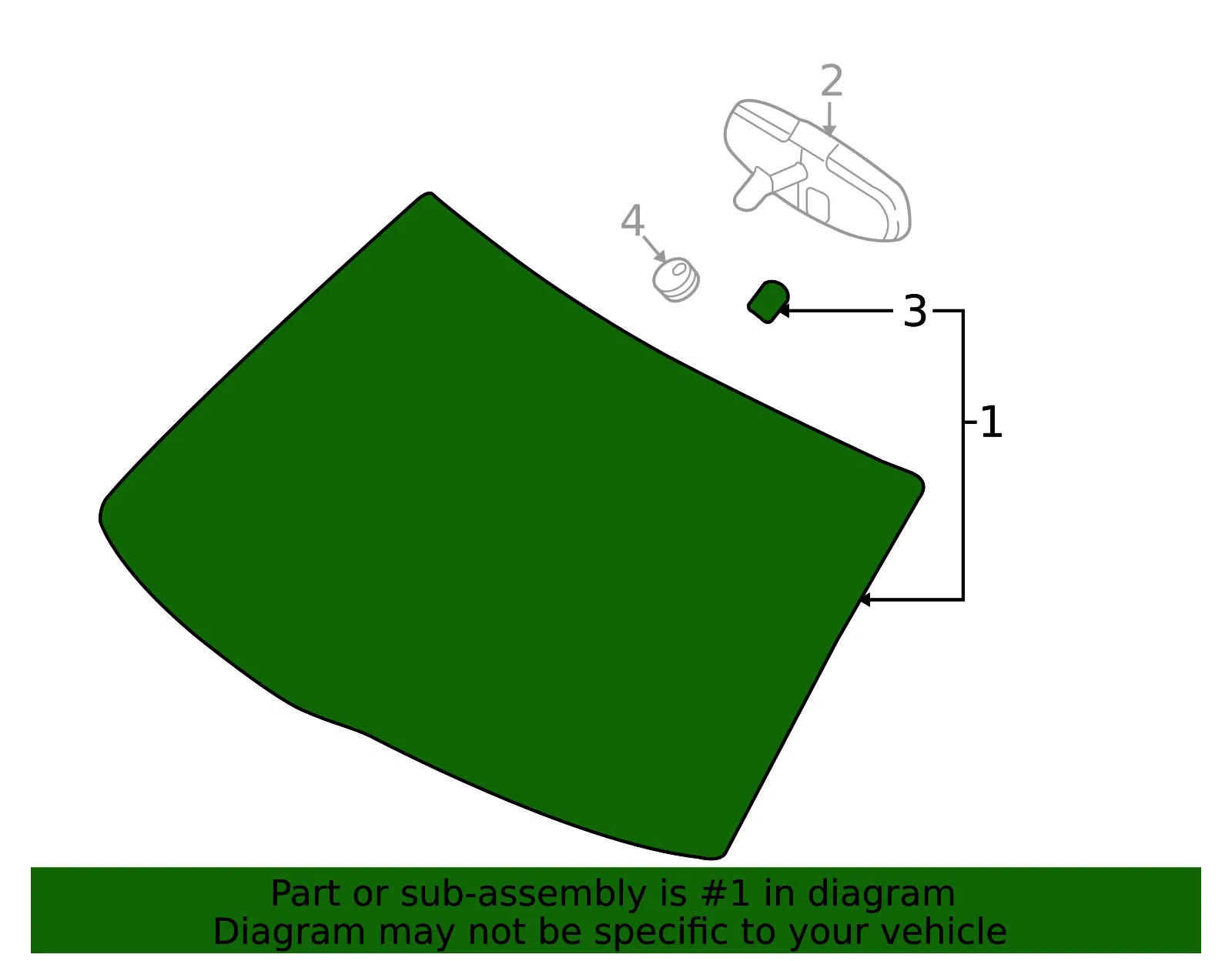 Glass Windscreen - Ford (8a5z5403100a) - view 3