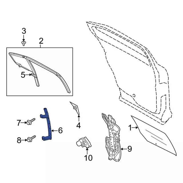 Window Regulator Guide - Ford (8a5z5425796a) - view 2