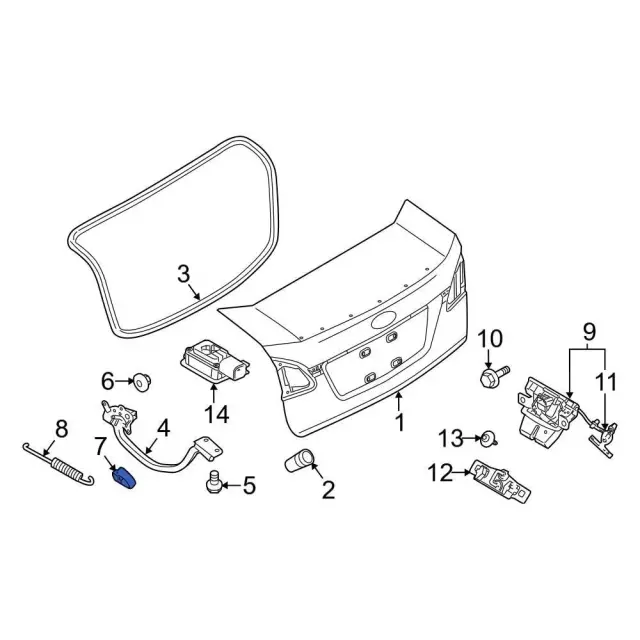 Hinge Bumper - Ford (8a6z5440452a) - view 2