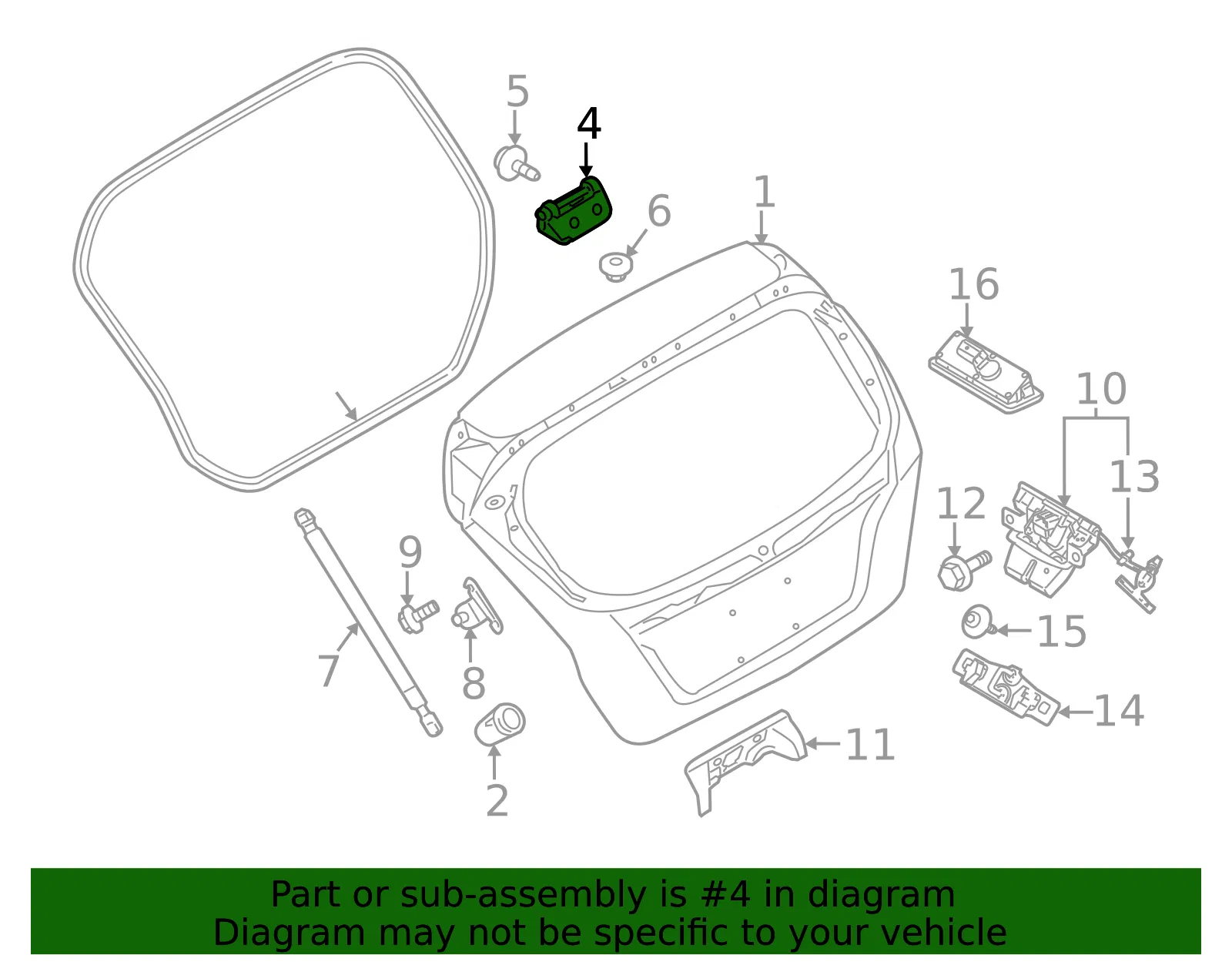 Lift-Gate Hinge - Ford (8a6z5842900a) - view 5