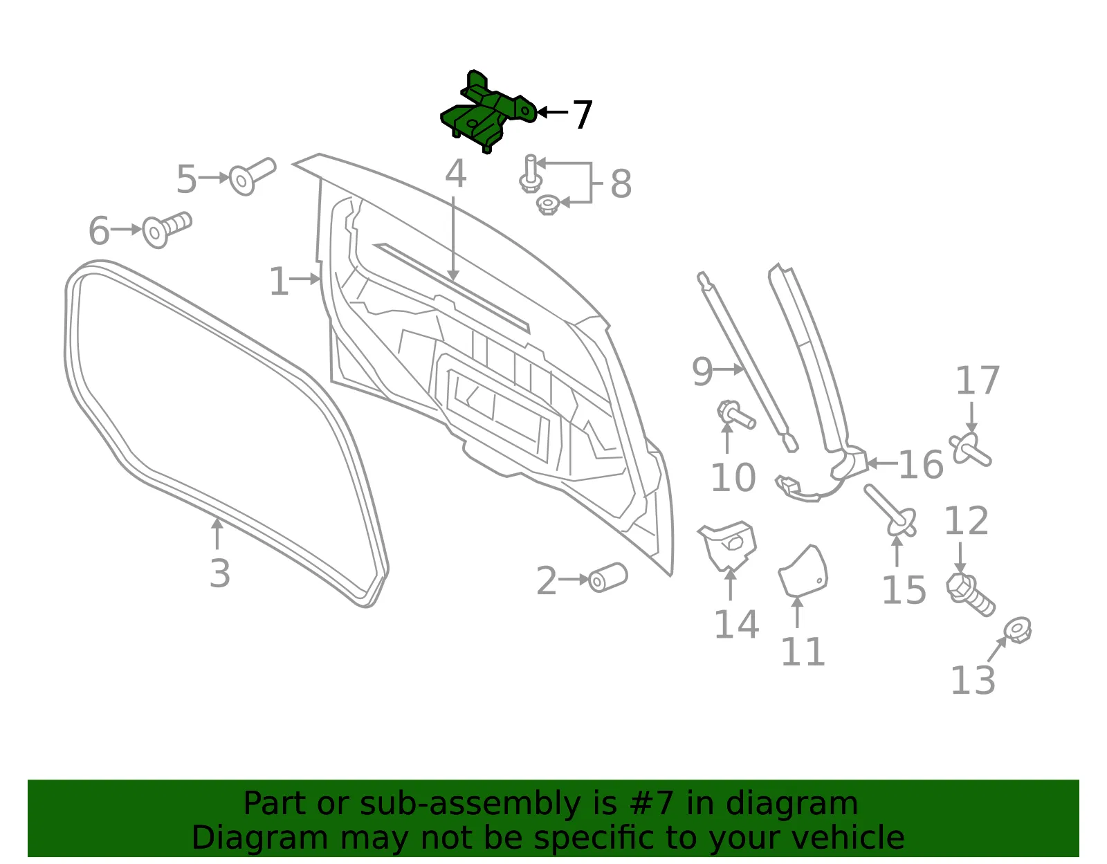 Lift-Gate Hinge - Ford (8a8z7442900a) - view 4