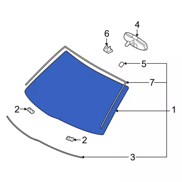 Windshield - Ford (8g1z5403100aa) - view 2