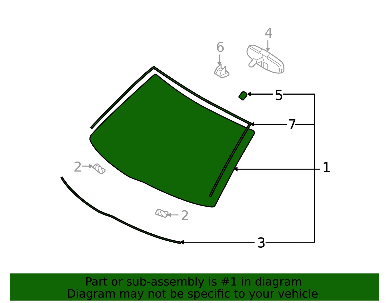 Windshield - Ford (8g1z5403100aa) - view 4