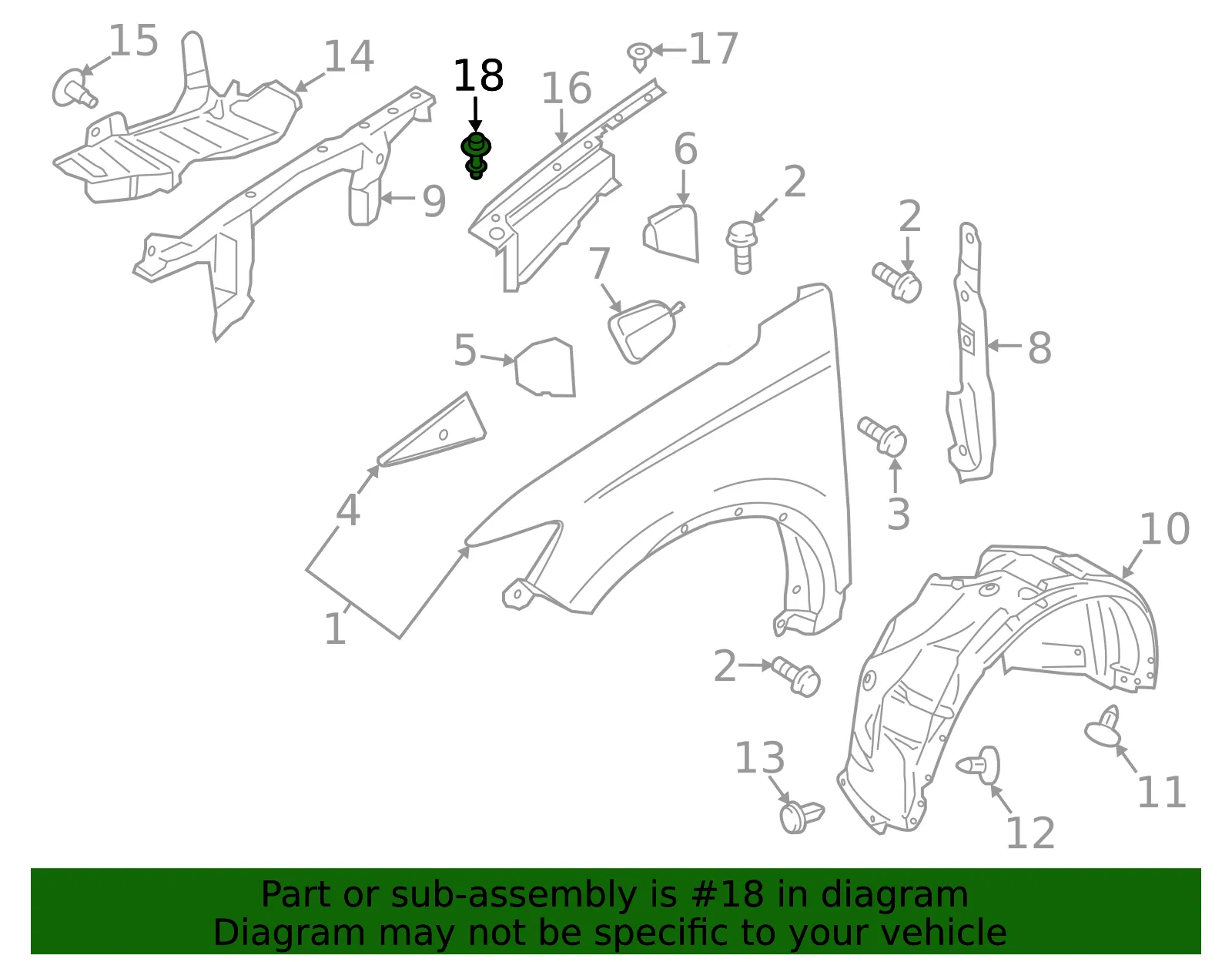 Hood Stop Buffer - Ford (8v4z16758c) - view 6