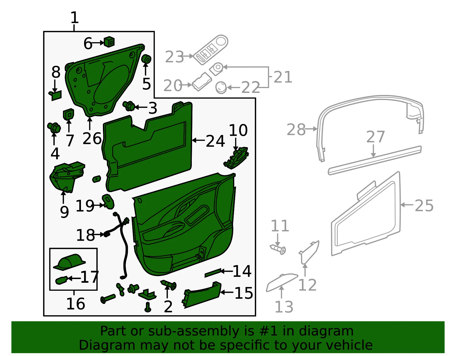 Door Trim Panel - GM (9061450) - view 2