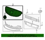 Front Upper Grille - GM (90766427) - view 4