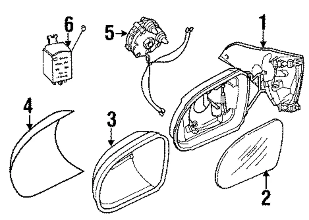 Mirror O/S Rear View Refl Gl - GM (9147204)