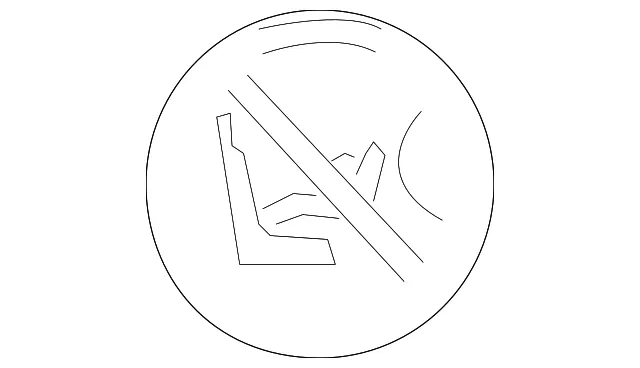 Child Seat Warning Label - GM (92093608)