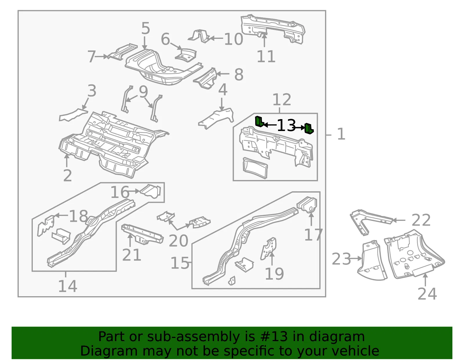 Bracket Rear Bumper Fascia Lower - GM (92122873) - view 2