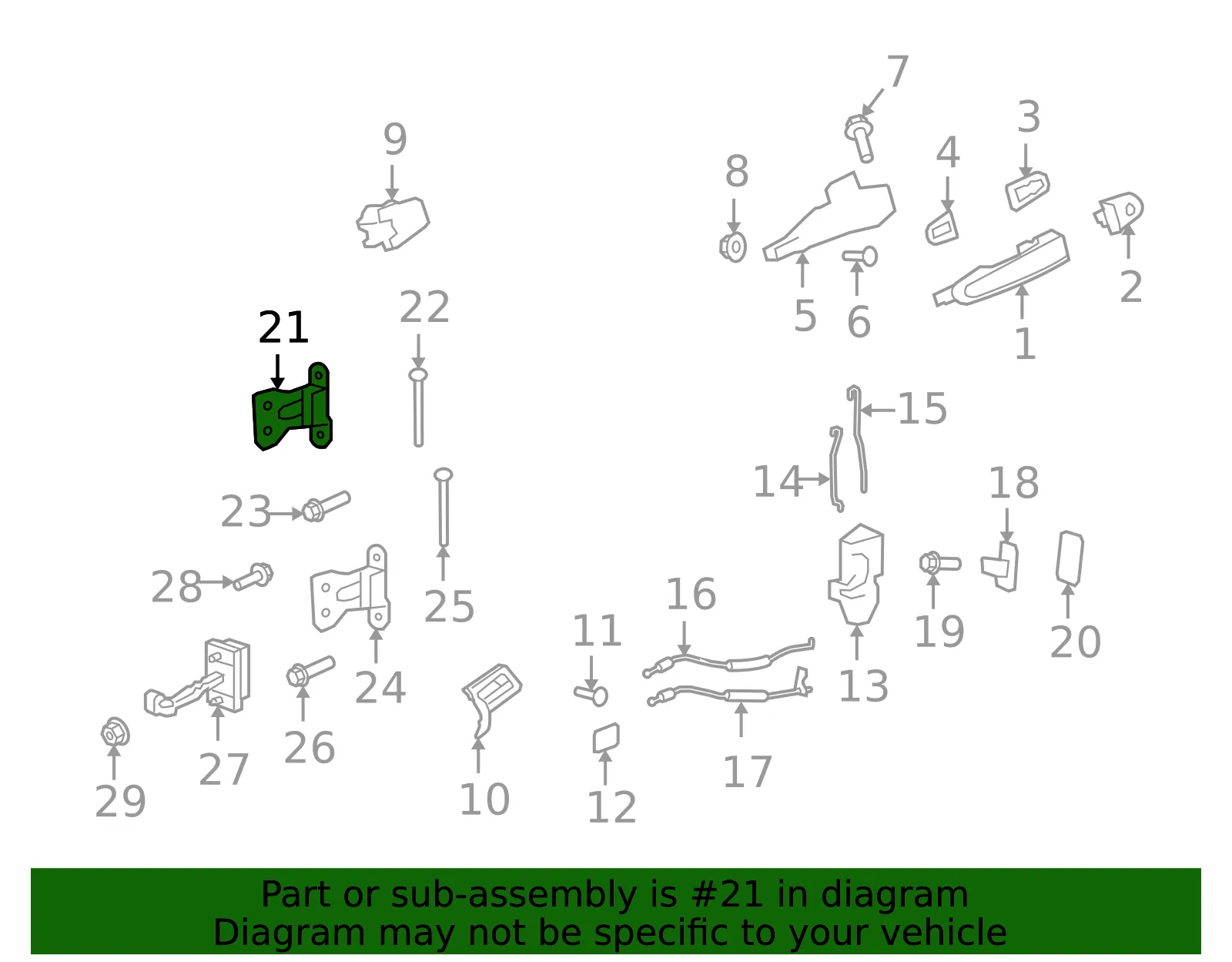 Upper Hinge - Passenger Side (RH) - GM (92184882) - view 2