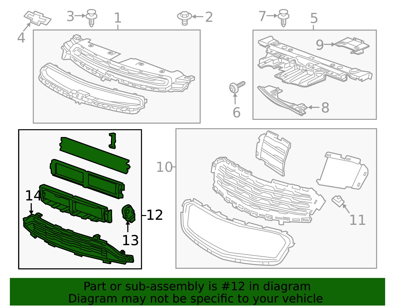 Front Bumper Shutter - GM (94525972) - view 4
