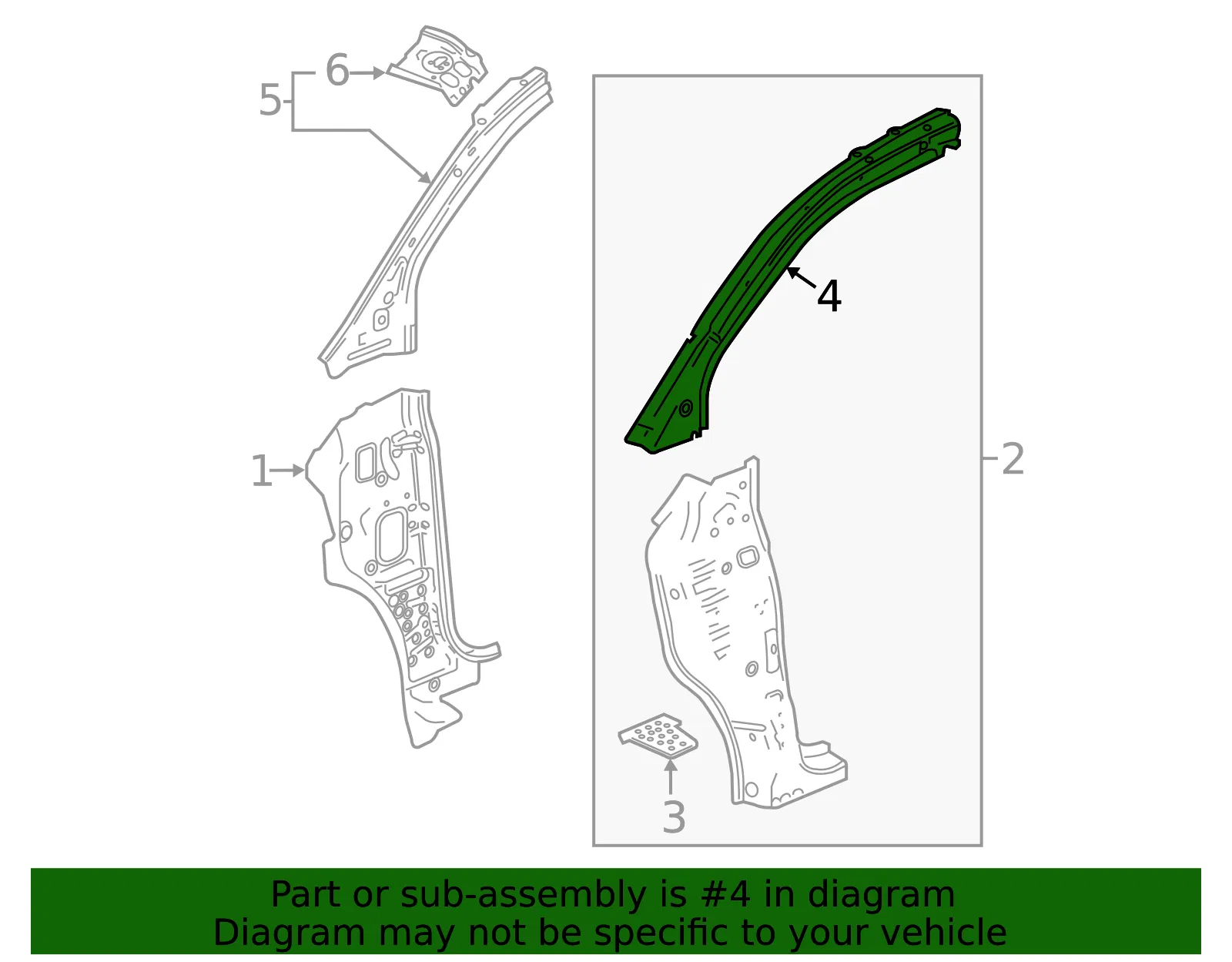 Driver Side Windshield Outer Frame - GM (94553905) - view 4