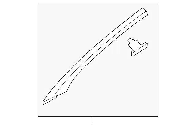 Molding Windshield Side Garn *Grey - GM (94709101)