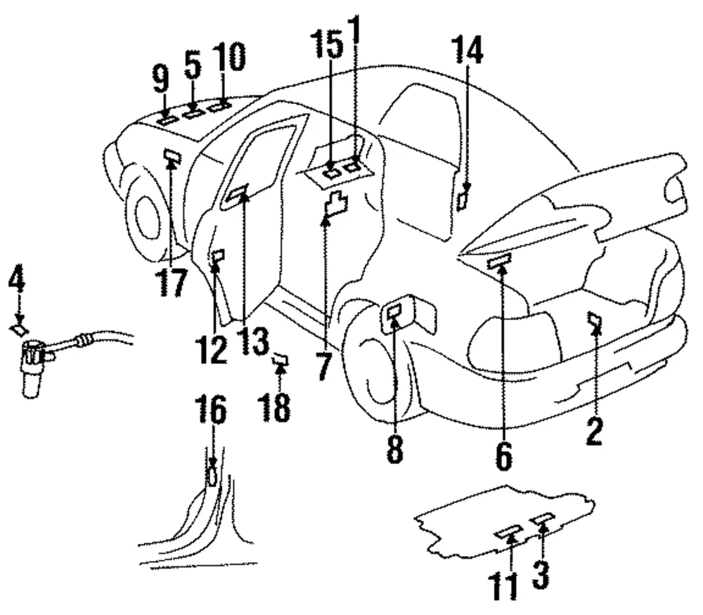 Label Evap Emis Hose Routi - GM (94859563)