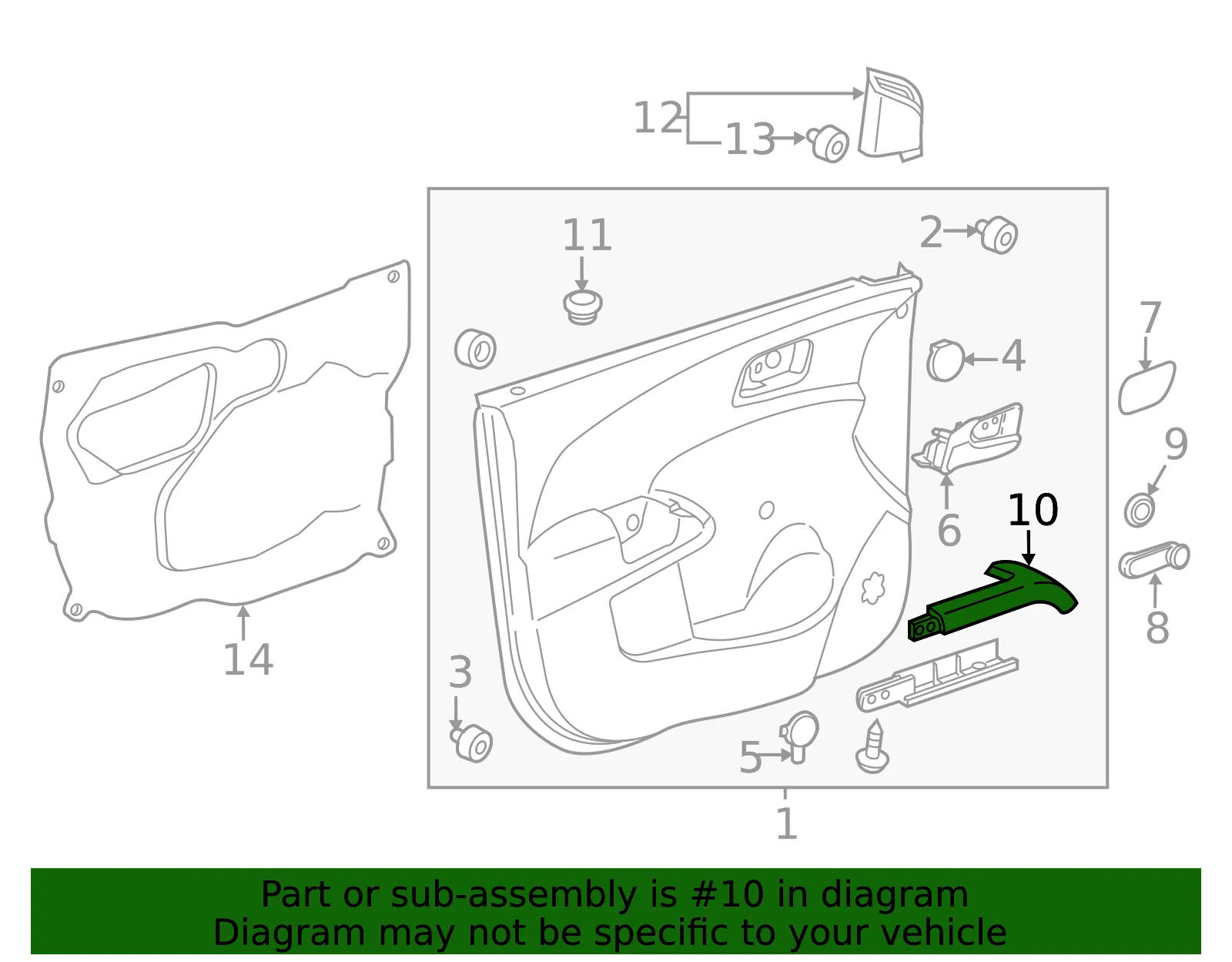 Pull Handle - Passenger Side (RH) - GM (95015704) - view 5