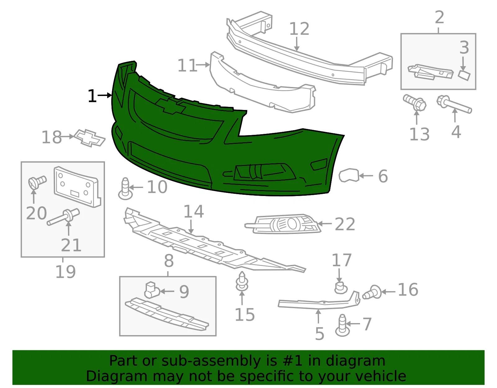 Front Bumper Cover - GM (95217521) - view 4