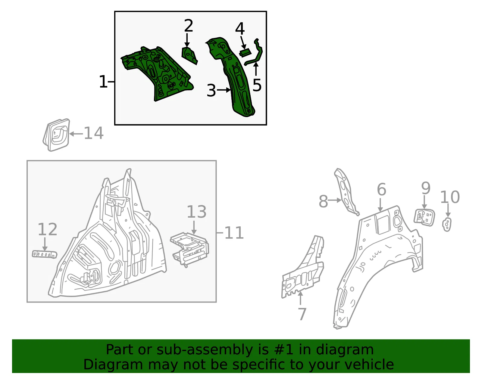 Upper Quarter Panel - GM (95301208) - view 3