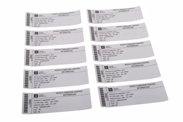 Vehicle Emission Control Information Label - GM (95333940)