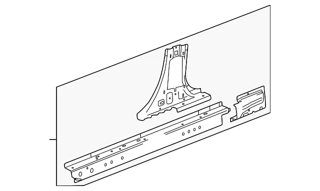 Inner Rocker - Driver's Side (LH) - GM (95366521) - view 3