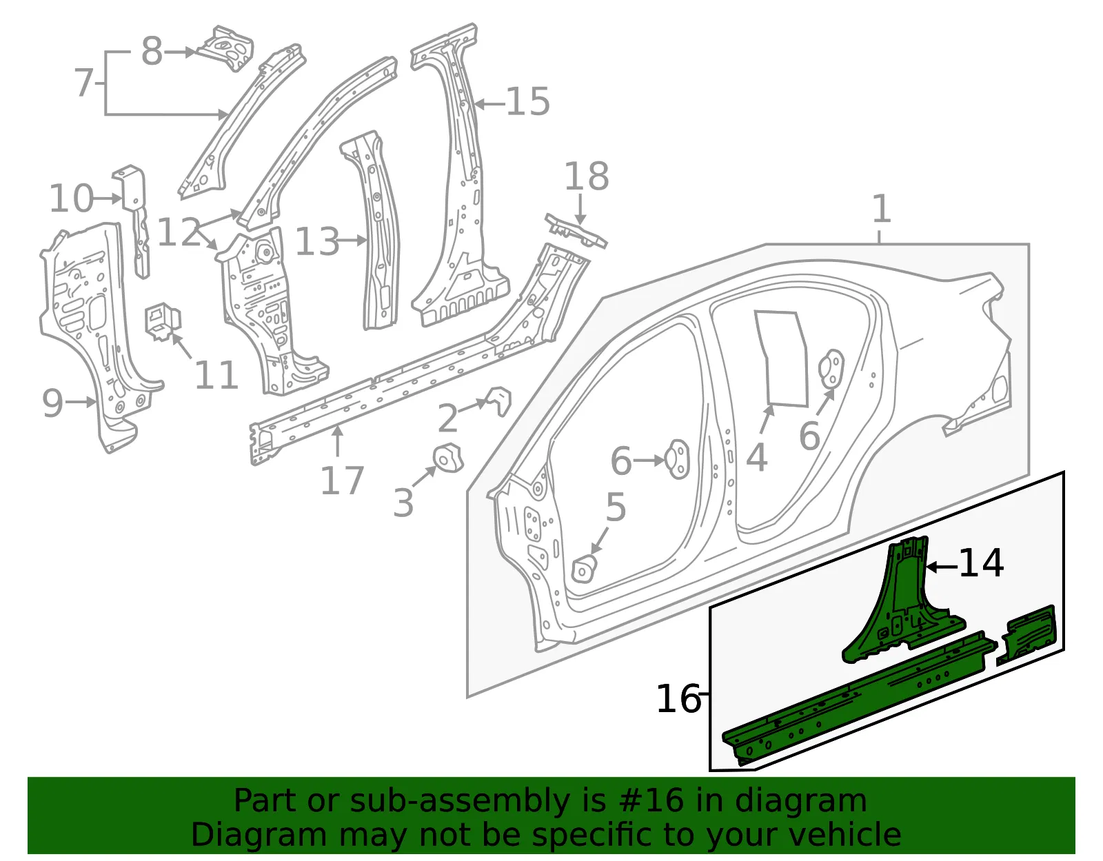 Inner Rocker - Driver's Side (LH) - GM (95366521) - view 4