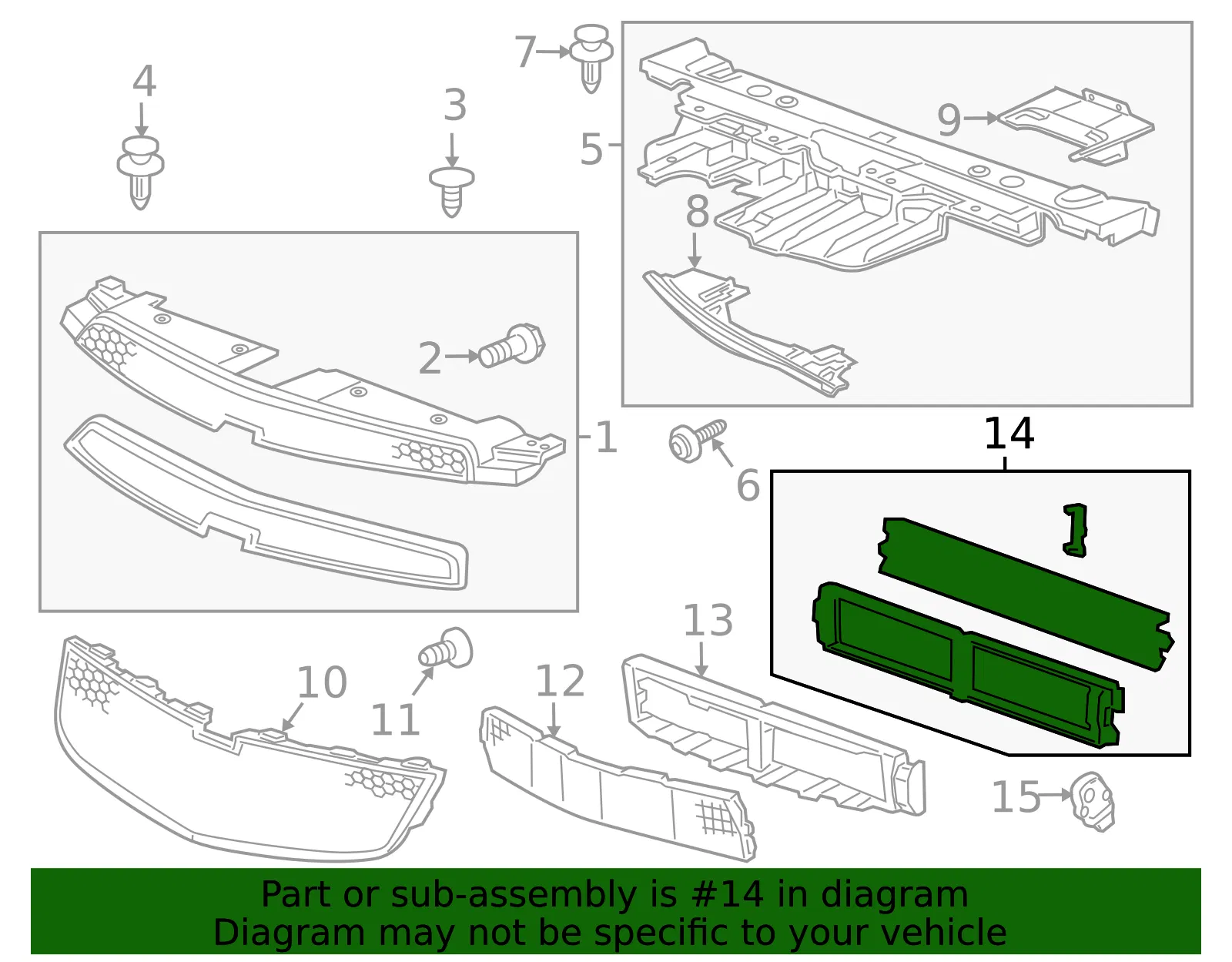 Front Bumper Shutter - GM (95439803) - view 2