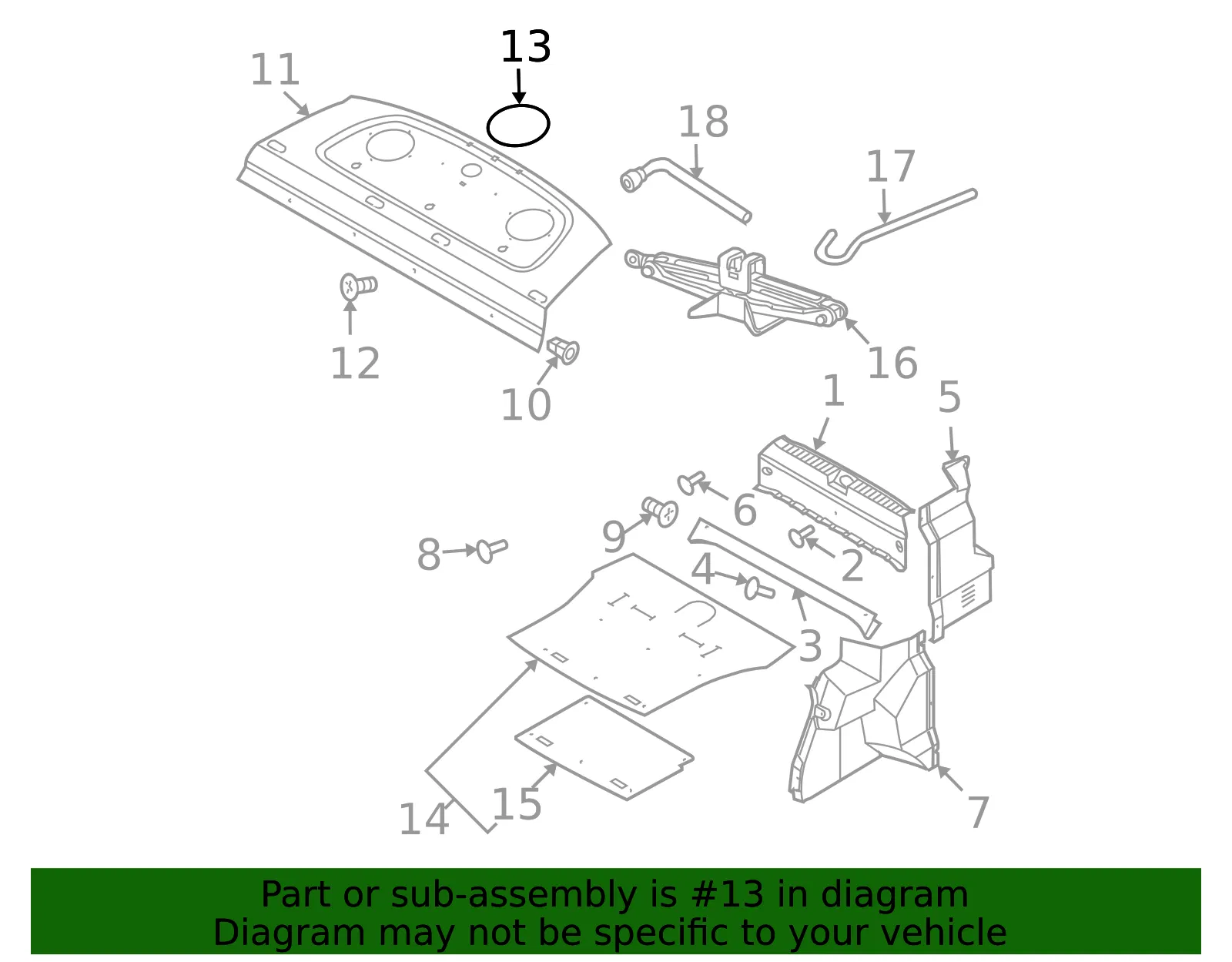 Grille Assembly Rdo Rear Spkr - GM (96408076) - view 2