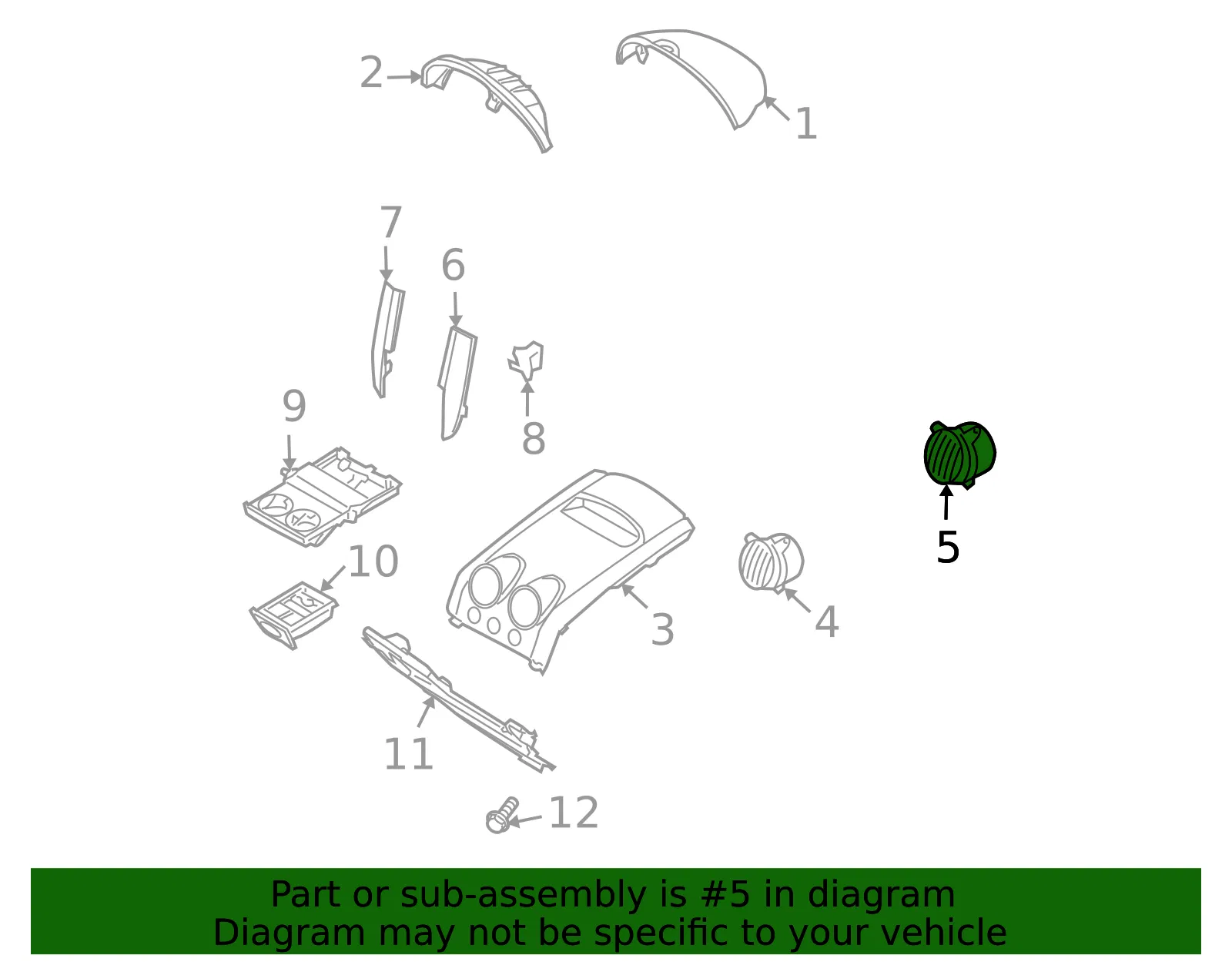 Grille Body Side Air Otlt *S - GM (96419193) - view 2