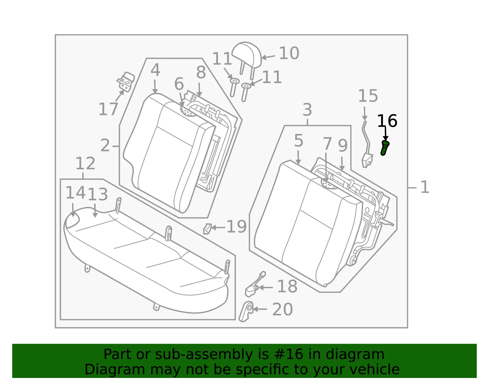 Upper Latch Knob - GM (96439585) - view 2