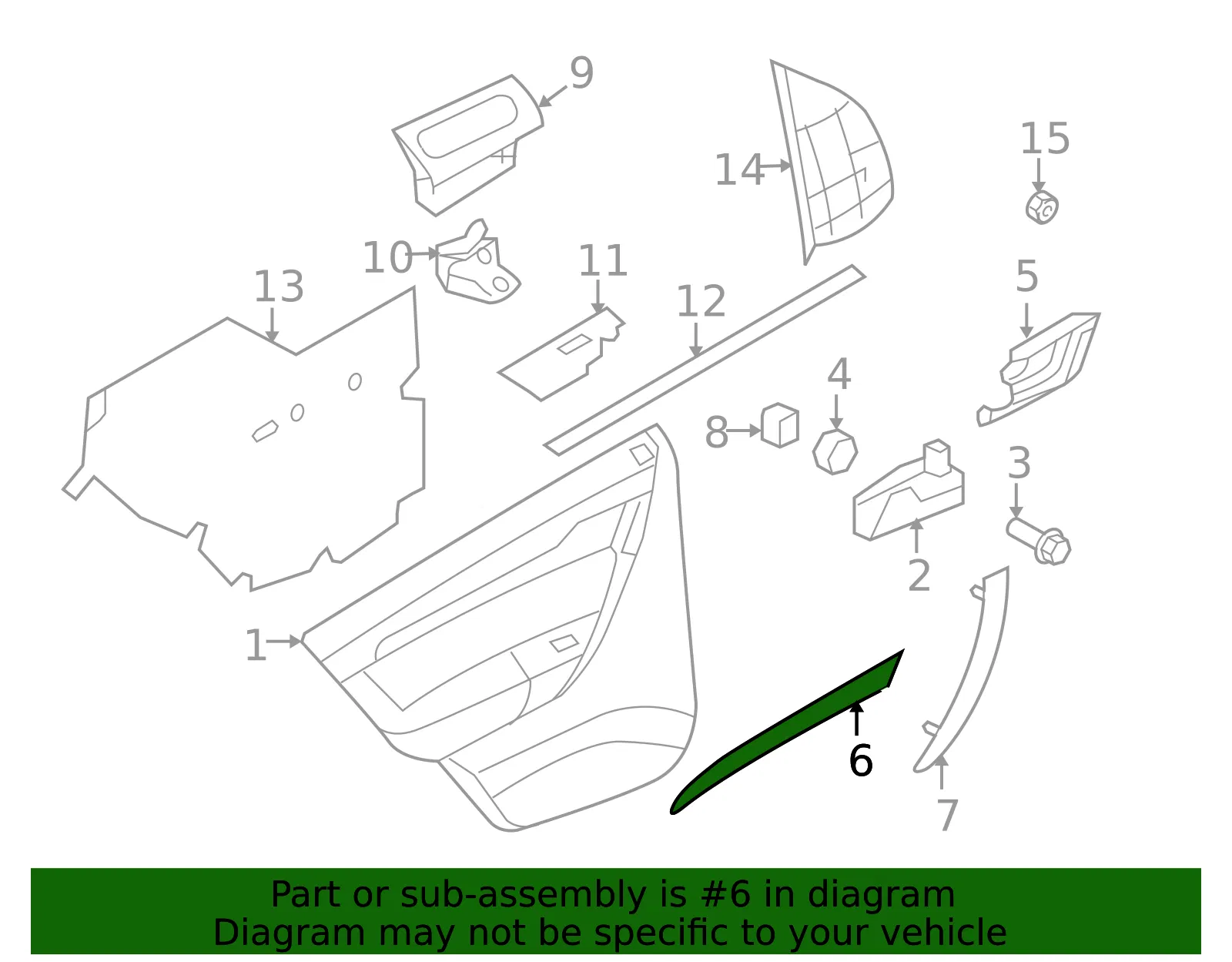 Applique Rear S/D T/Panel - GM (96462185) - view 2
