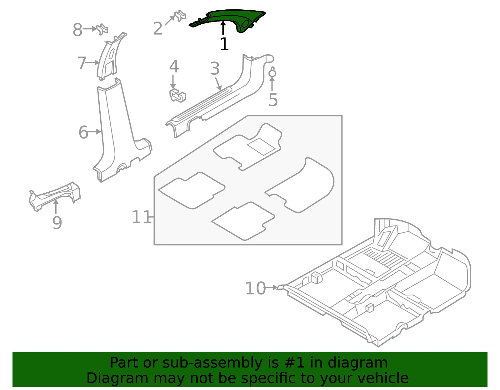 Molding Assembly Windshield Side Garn *G - GM (96492007) - view 2