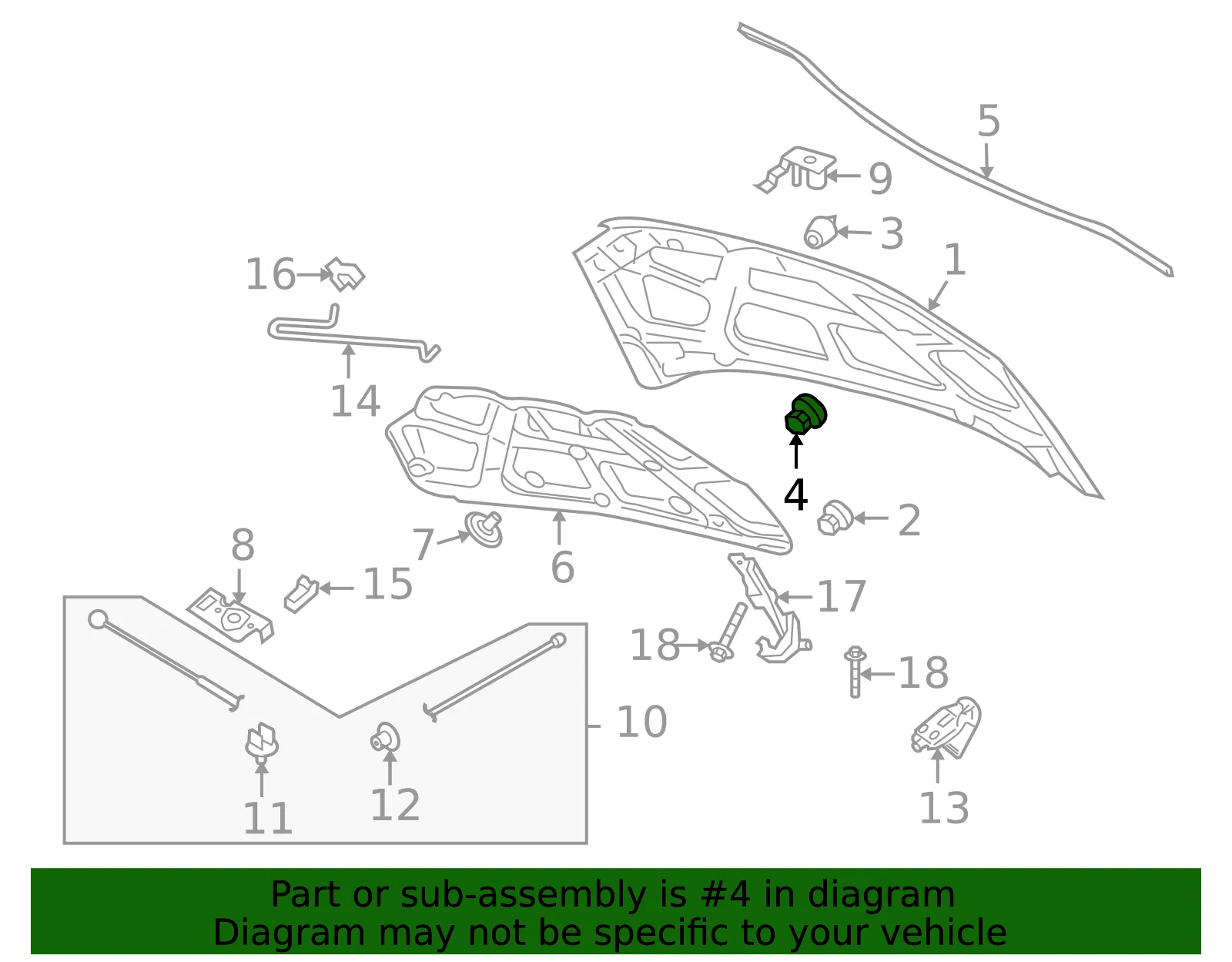 Hood Stop Buffer - GM (96497159) - view 5