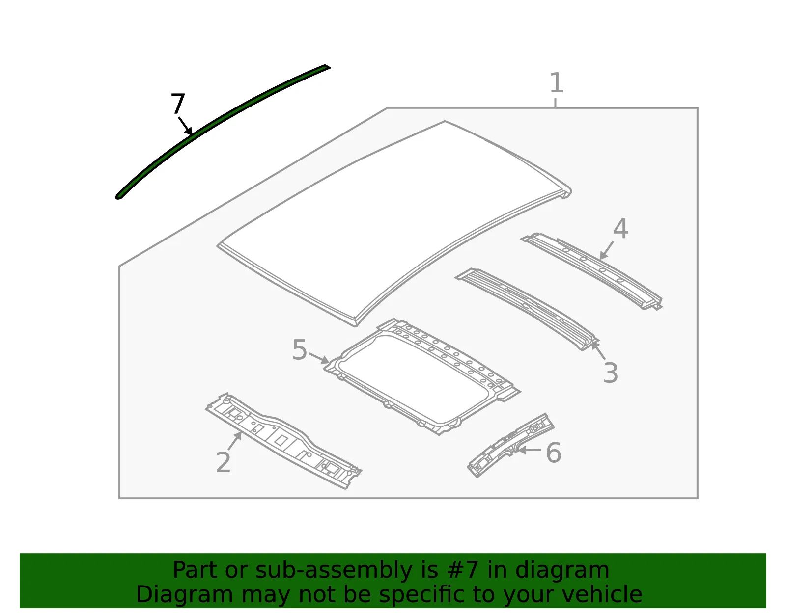 Molding Rf Panel Side - GM (96543006) - view 2