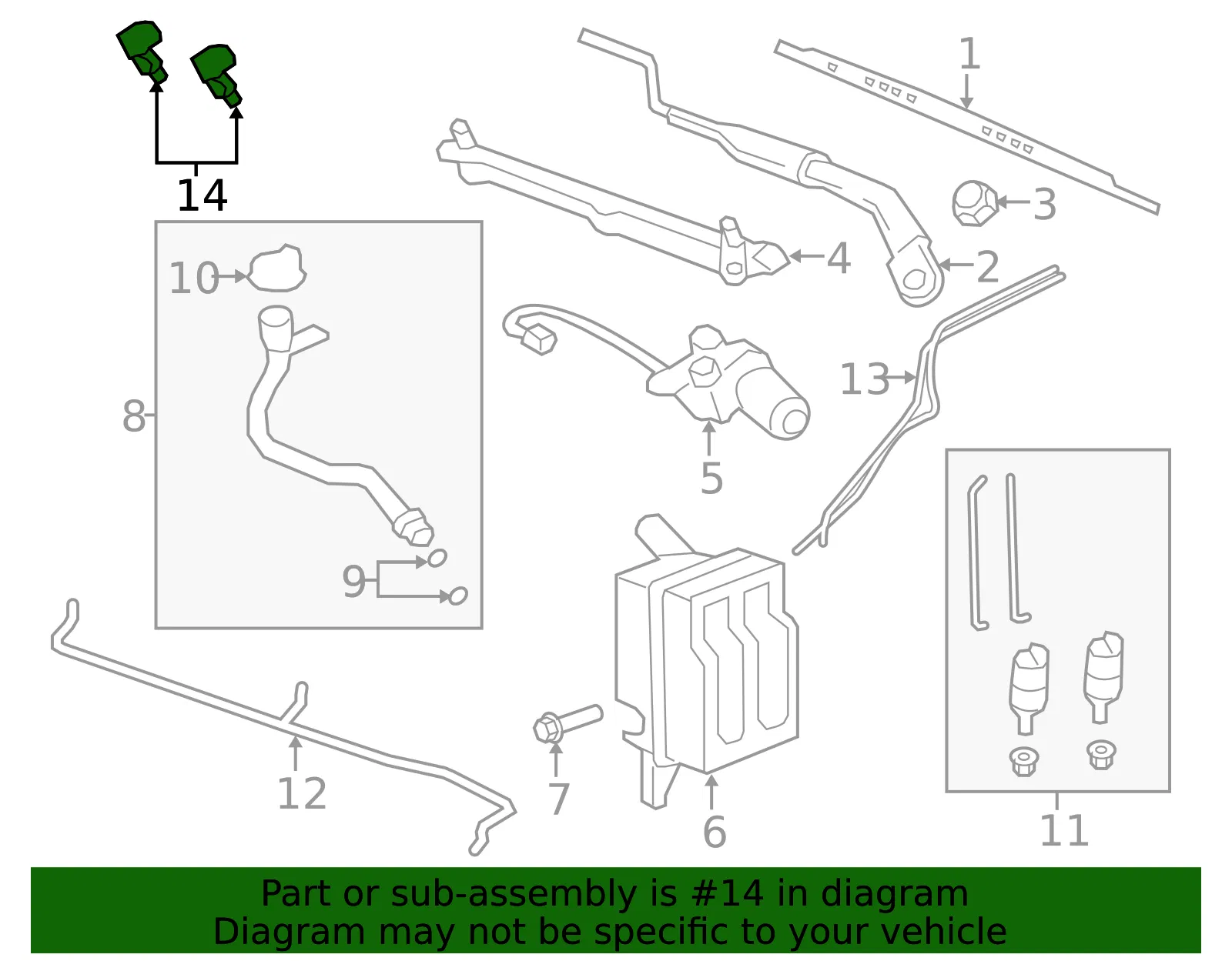 Windshield Washer Nozzle - GM (96673371) - view 3