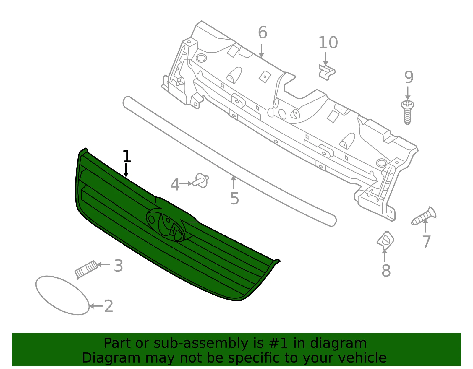 Grille - Ford (9T1Z-8200-BB) - view 8