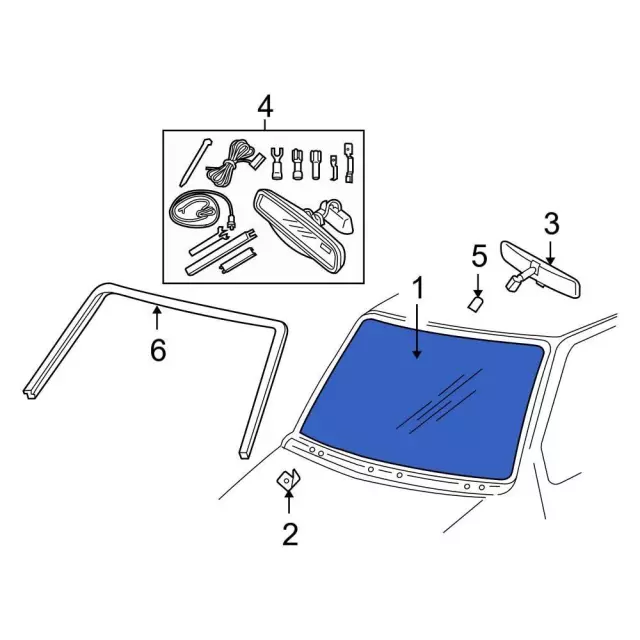 Windshield - Ford (9c2z1503100a) - view 2