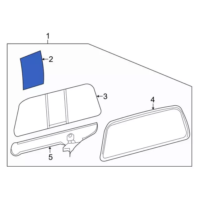 Back Glass - Ford (9c3z25422b30a) - view 3
