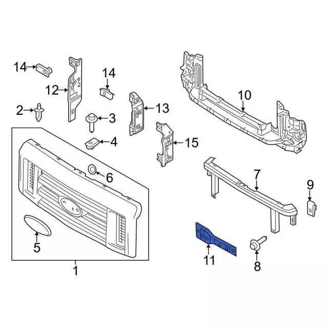 Grille Bracket - Ford (AC2Z-8268-A) - view 8