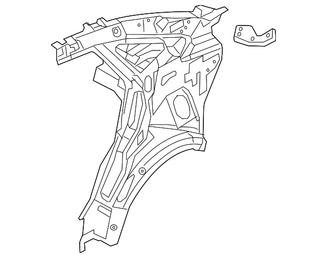 Inner Quarter Panel - Passenger Side (RH) - Ford (AE8Z-5427790-C)