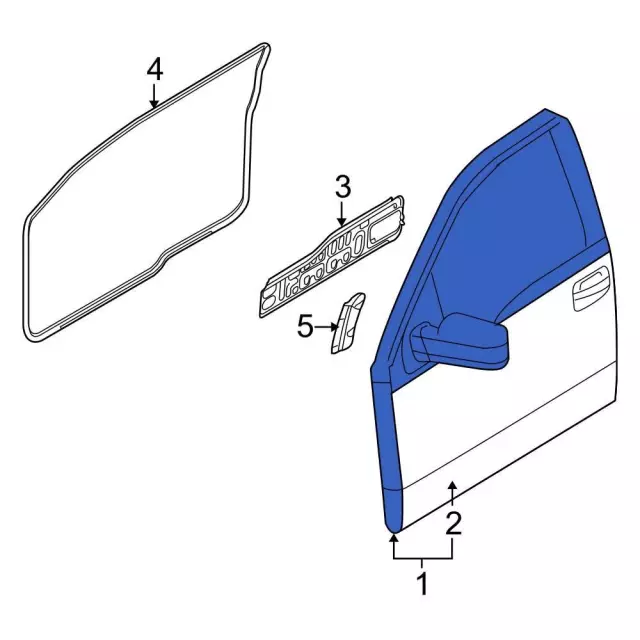 Door Shell - Passenger Side (RH) - Ford (AL3Z-1820124-C) - view 5