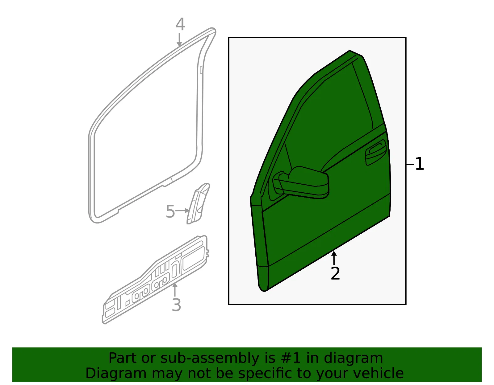 Door Shell - Passenger Side (RH) - Ford (AL3Z-1820124-C) - view 9