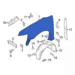 Fender - Passenger Side (RH) - Ford (BA8Z-16005-A) - view 21