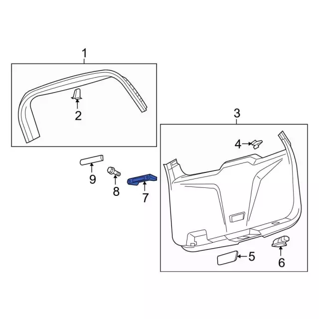 Pull Handle - Ford (BB5Z-78434A14-AC) - view 11