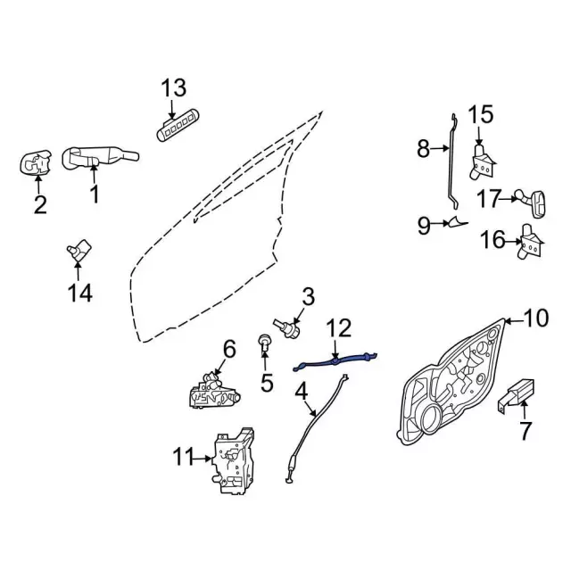 Door Latch Cable - Ford (BE5Z-54221A00-A) - view 4