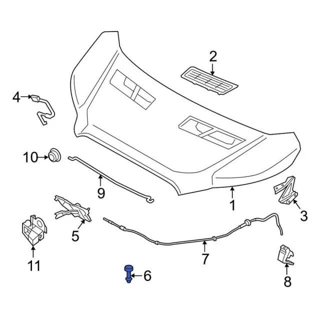 Hood Stop Buffer - Ford (BK2Z-16758-C) - view 7