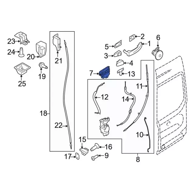 Handle Base - Ford (BK2Z-6126684-B) - view 3